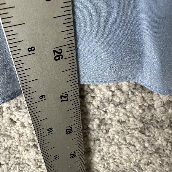 Diane von Furstenberg Blouse Womens 8 Cream Blue Floral Colorblock Long Sleeve - Picture 4 of 7